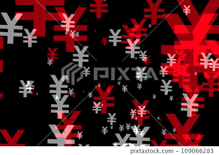 日元標記日元形狀彩色粒子CG背景壁紙 109066283