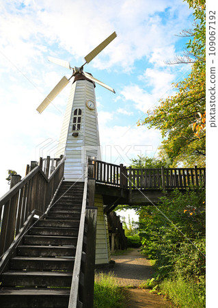 Dutch Windmill Tower Clock Tower Miharashi Park Saitama City 109067192