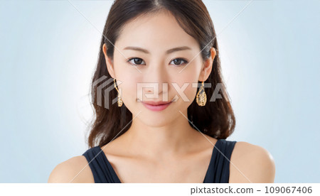 護膚/美容/自然 | 女性臉部特寫 | AI 生成圖像 109067406