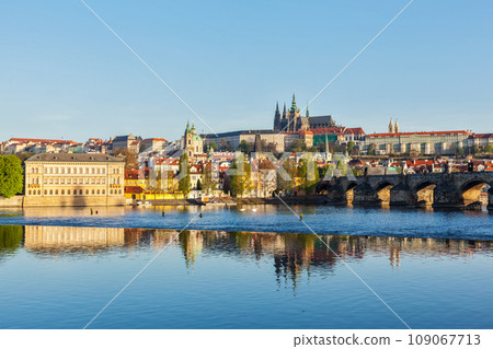 View of Mala Strana and Prague castle over Vltava river. Prague, Czech Republic View of Mala Strana and Prague castle over Vltava river. Prague, Czech Republic 109067713