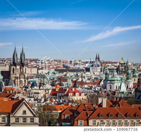 Aerial view of Prague, Czech Republic 109067716