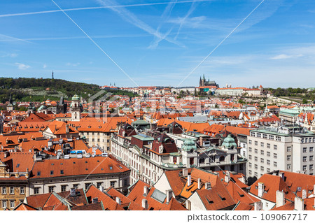 View of Stare Mesto (Old City) and and St. Vitus Cathedral from Town Hall. Prague, Czech Republic View of Stare Mesto (Old City) and and St. Vitus Cathedral from Town Hall. Prague, Czech Republic 109067717