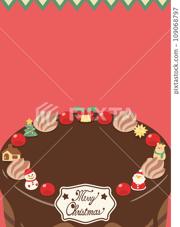 Christmas cake frame 3 vertical 109068797