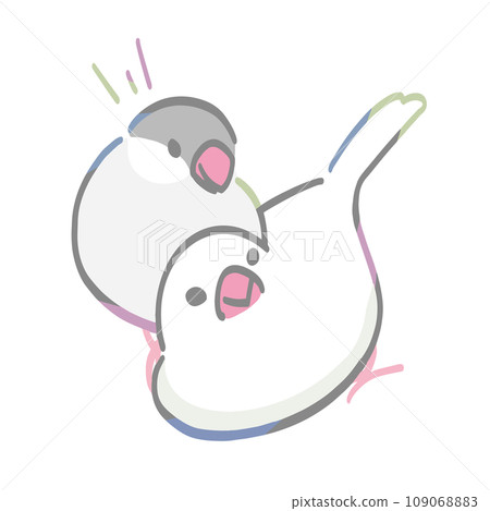 Flying sparrow colorful 109068883