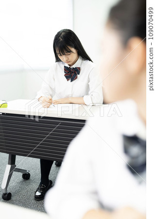 High school students taking classes High school students taking classes 109070499