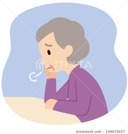 老婦人嘆息,老人,焦慮 老婦人嘆息,老人,焦慮 109070857