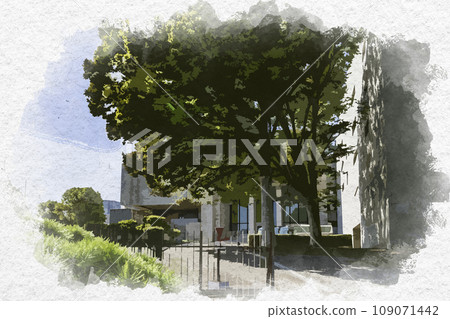 水彩風格 東京三宅坂最高法院 東京都千代田區 水彩風格 東京三宅坂最高法院 東京都千代田區 109071442