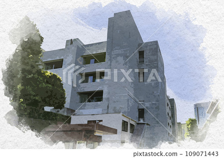 水彩風格 東京三宅坂最高法院 東京都千代田區 109071443