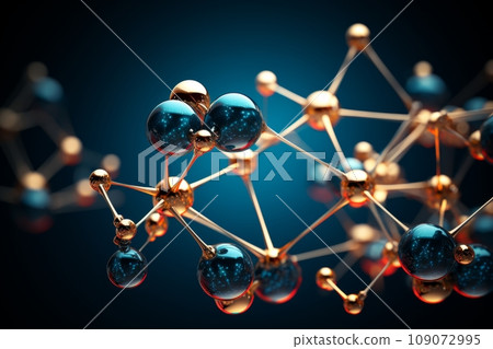 Colorful detailed view of molecule. Scientific image of cell membrane. Macro shot of liquid substances. Abstract molecule atom structure. Biology, physics or chemistry abstract background. Colorful detailed view of molecule. Scientific image of cell membrane. Macro shot of liquid substances. Abstract molecule atom structure. Biology, physics or chemistry abstract background. 109072995
