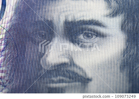 Francesco Borromini a closeup portrait from Swiss money 109073249