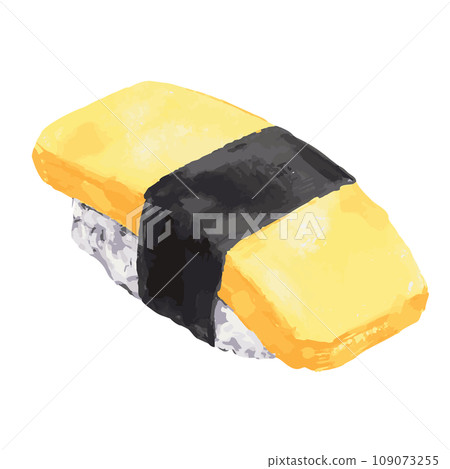 Egg sushi hand-drawn illustration 109073255