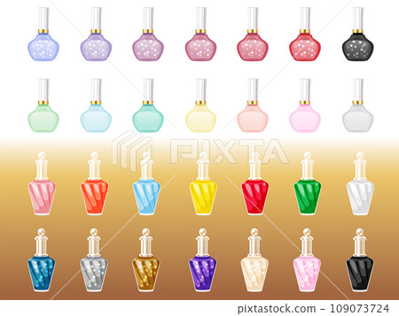Colorful small bottle nail polish set 109073724