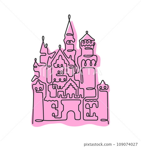 Neuschwanstein castle, Germany vector illustration 109074027