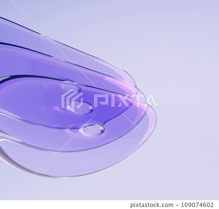 3d render glass transparent layers effect on abstract geometric purple background. Crystal circle curve wave shapes with holes, holographic gradient texture, digital technology banner. 3D illustration 3d render glass transparent layers effect on abstract geometric purple background. Crystal circle curve wave shapes with holes, holographic gradient texture, digital technology banner. 3D illustration 109074602