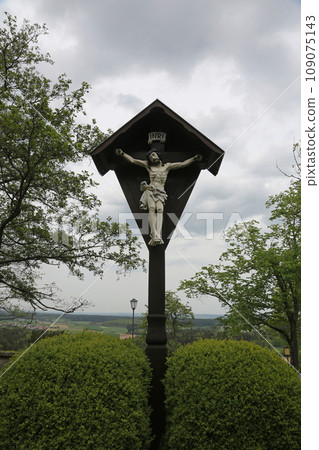 Crucifixion, parish church of St. James in Hohenberg, Germany Crucifixion, parish church of St. James in Hohenberg, Germany 109075143