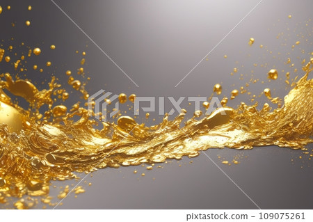 金色飛濺抽象背景 109075261