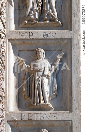 Baptistery decoration, Cathedral in Pisa, Italy. Unesco World Heritage Site. Baptistery decoration, Cathedral in Pisa, Italy. Unesco World Heritage Site. 109075273