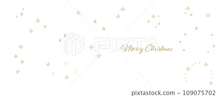 Christmas hand drawn glitter illustration material set 109075702
