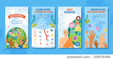 Religion Day Social Media Stories Flat Cartoon Hand Drawn Templates Background Illustration Religion Day Social Media Stories Flat Cartoon Hand Drawn Templates Background Illustration 109076466
