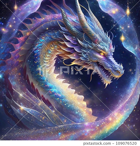 彩虹龍能量插畫藝術（AI生成圖像） 109076520