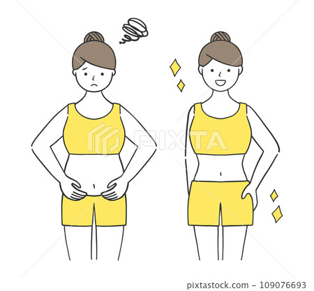 節食前後對比圖(女) 節食前後對比圖(女) 109076693