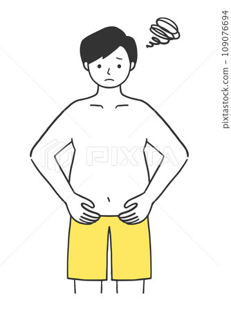 一個擔心自己胖胖的肚子的男人 109076694