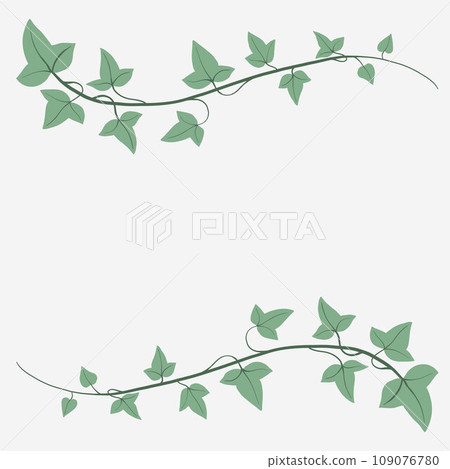 Floral ivy drawing decorative ornament flat design. Floral ivy drawing decorative ornament flat design. 109076780
