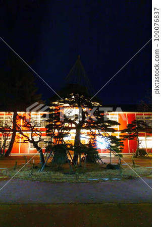 Former Nagai Elementary School No. 1 building illuminated 109076837