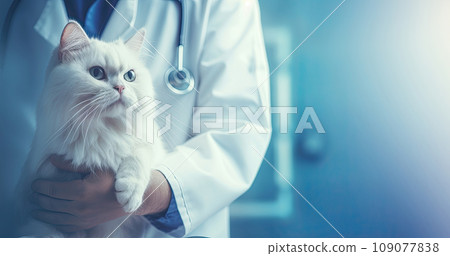 Vet with a Cat, Generative AI 109077838