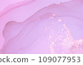 Rose Ink Pastel. Abstract Mix. Fluid Color Print. 109077953