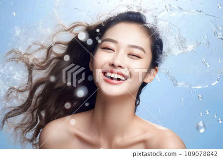 亞洲女性護髮美容形象(頭部水療/皮膚護理)“AI生成圖像” 亞洲女性護髮美容形象(頭部水療/皮膚護理)“AI生成圖像” 109078842