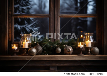 Winter Christmas or New Year decoration 109080980