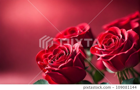 Romantic red roses for a heartfelt Valentine's Day card Romantic red roses for a heartfelt Valentine's Day card 109081144