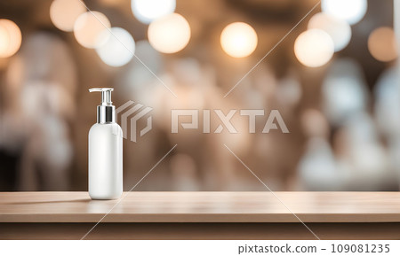 Empty table with beauty products, ideal template Empty table with beauty products, ideal template 109081235