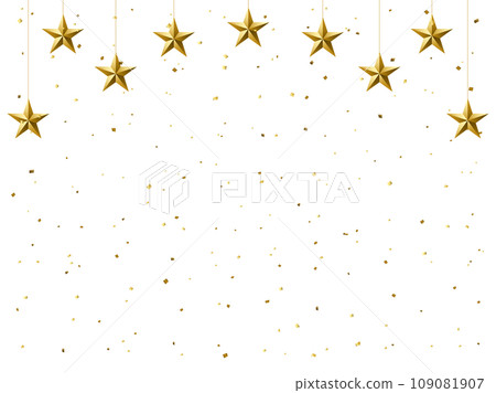 Star decoration, confetti, gold 1 109081907