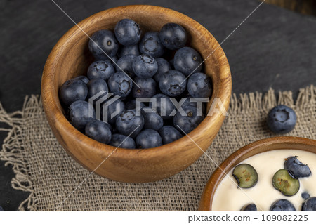 ripe blueberries in the kitchen 109082225