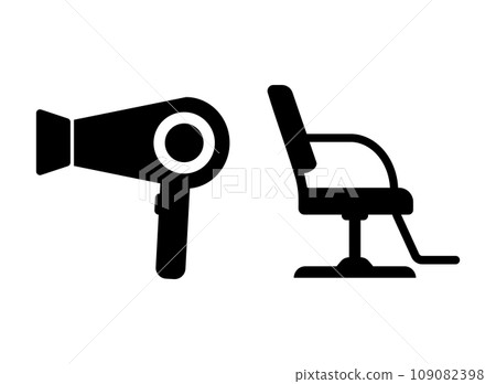 Beauty salon chair hair dryer icon 109082398