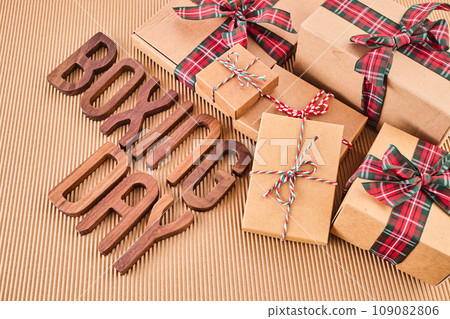 Boxing day sale seasonal promotion background 109082806