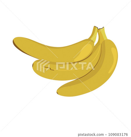 illustration of a branch of ripe bananas harvest kwanza on a white background 109083176
