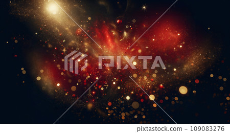 Web Banner coupon with copy space for Christmas greeting with bright and shimmering golden sparkling elements and magical atmosphere.Red.Generative Ai Web Banner coupon with copy space for Christmas greeting with bright and shimmering golden sparkling elements and magical atmosphere.Red.Generative Ai 109083276