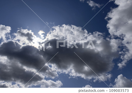 clouds in the blue sky in cloudy windy weather clouds in the blue sky in cloudy windy weather 109083573