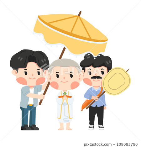 Man Newly for ordained Buddhist 109083780