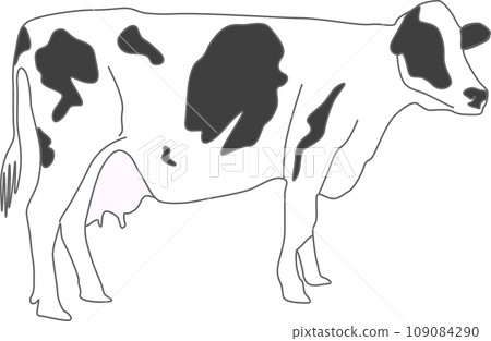 荷斯坦插畫素材 109084290