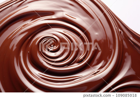 Chocolate. Melted chocolate top view. Confectionery concept Chocolate. Melted chocolate top view. Confectionery concept 109085018