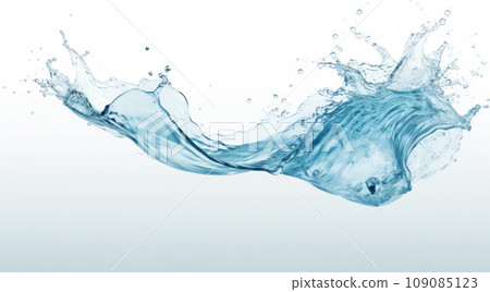 Water splash in circle shape isolated on white background Water splash in circle shape isolated on white background 109085123