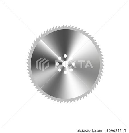 Circular saw metal flat icon. Blade icon saw tool cut. Vector 109085545