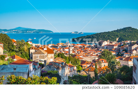Dubrovnik, Croatia. Panoramic view of old town. Dubrovnik, Croatia. Panoramic view of old town. 109085620