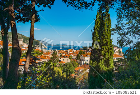 Dubrovnik, Croatia. Panoramic view of old town. Dubrovnik, Croatia. Panoramic view of old town. 109085621