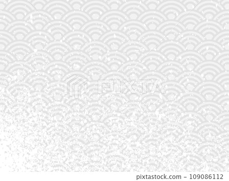 擦青海波浪圖案背景白色 擦青海波浪圖案背景白色 109086112