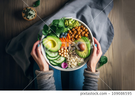 Buddha bowl concept - beautiful meal in a bowl 109086595